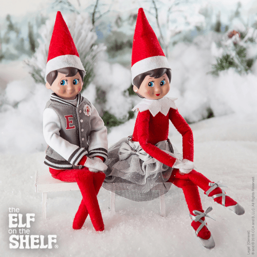 Cute Pair The Elf on the Shelf